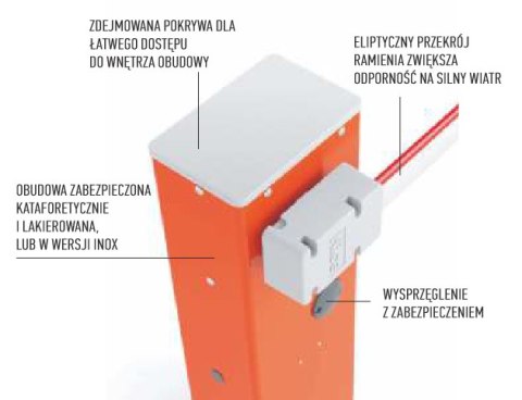 Szlaban NICE WIDE L - zestaw do 7 metrów