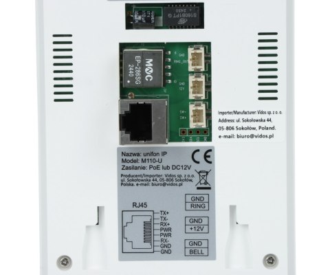 PANEL WEWNĘTRZNY M110-U Vidos IPX