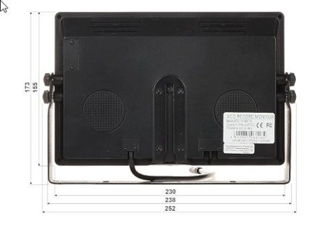 MONITOR SAMOCHODOWY ATE-TFT09-T4 9 " AUTONE MONITOR SAMOCHODOWY ATE-TFT09-T4 9 " AUTONE
