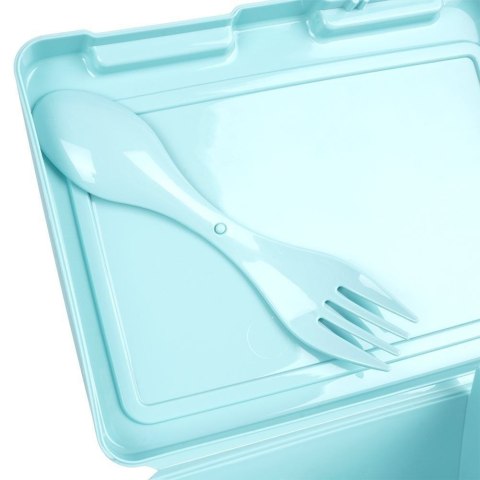 POJEMNIK ŚNIADANIOWY Z PRZEGRODĄ I SZTUĆCAMI LUNCHBOX ŚNIADANIÓWKA POJEMNIK ŚNIADANIOWY Z PRZEGRODĄ I SZTUĆCAMI LUNCHBOX ŚNIADANIÓWKA