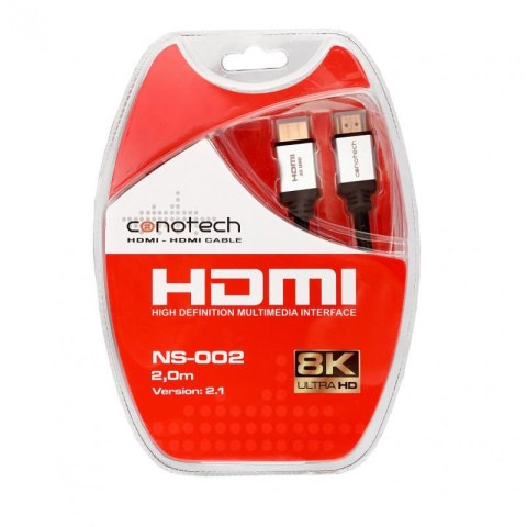 Kabel Hdmi Conotech NS-002 8K ver. 2.1 - 2 metry Kabel Hdmi Conotech NS-002 8K ver. 2.1 - 2 metry