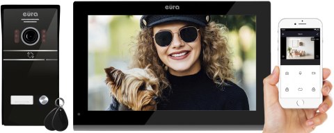 WIDEODOMOFN EURA VDP-98C5 czarny, wi-fi, Tuya WIDEODOMOFN EURA VDP-98C5 czarny, wi-fi, Tuya