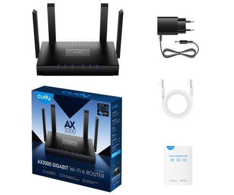 ROUTER WR3000 Wi-Fi 6 2.4 GHz, 5 GHz CUDY ROUTER WR3000 Wi-Fi 6 2.4 GHz, 5 GHz CUDY