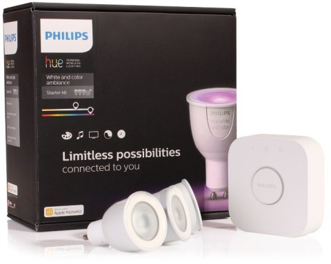 ZESTAW STARTOWY LED PHILIPS HUE GU10 6.5W ZESTAW STARTOWY LED PHILIPS HUE GU10 6.5W