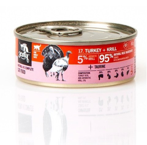3Coty TURKEY + KRILL for Adult cats 80g 3Coty TURKEY + KRILL for Adult cats 80g