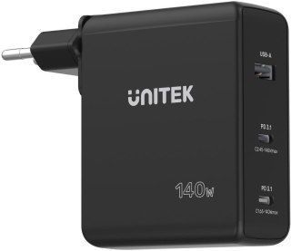 Unitek ładowarka GaN 3 porty 140W