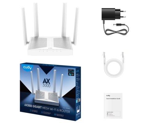ROUTER WR3000E Wi-Fi 6 2.4 GHz, 5 GHz CUDY ROUTER WR3000E Wi-Fi 6 2.4 GHz, 5 GHz CUDY