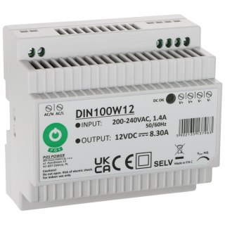 ZASILACZ IMPULSOWY DIN100W12 POS