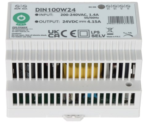 ZASILACZ IMPULSOWY DIN100W24 POS ZASILACZ IMPULSOWY DIN100W24 POS