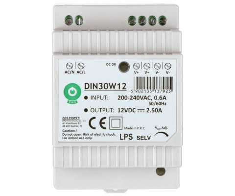 ZASILACZ IMPULSOWY DIN30W12 POS