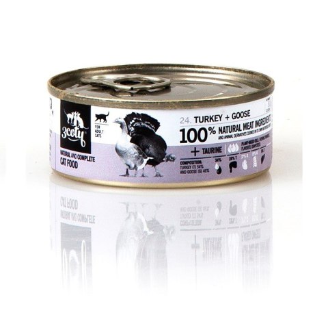 3Coty TURKEY + GOOSE for Adult cats 80g 3Coty TURKEY + GOOSE for Adult cats 80g