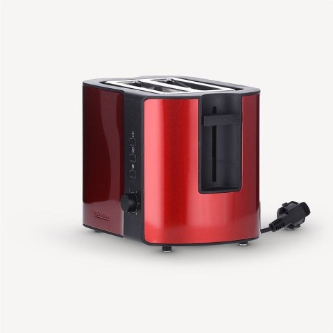 SEVERIN TOSTER CZERWONY, STAL NIERDZEWNA, 2 KROMKI, PRZYCISK ROZMRAŻANIA, ELEKTR. KONTR. OPIEKANIA, MOC 800W AT2217 SEVERIN TOSTER CZERWONY, STAL NIERDZEWNA, 2 KROMKI, PRZYCISK ROZMRAŻANIA, ELEKTR. KONTR. OPIEKANIA, MOC 800W AT2217