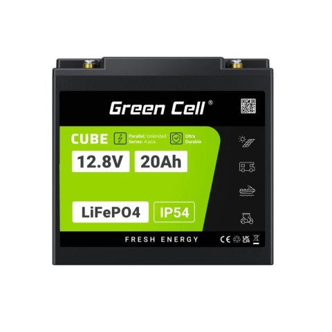 GREEN CELL AKUMULATOR LIFEPO4 CUBE 20AH 12V/12.8V 256WH LFPGC12V20AH GREEN CELL AKUMULATOR LIFEPO4 CUBE 20AH 12V/12.8V 256WH LFPGC12V20AH