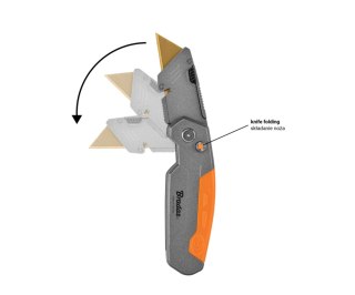NÓŻ SKŁADANY DIY-KN190202/B Z OSTRZEM TRAPEZOWYM BRADAS
