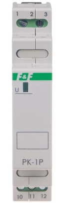 Konfiguracja styków: 1xNO/NC Prąd obciążenia:        16 A  Napięcie zasilania:     12 V AC/DC  Przekaźnik elektromagnetyczny w obudowie jednomodułowej do bezpośredniego  montażu na szynie 35mm.
