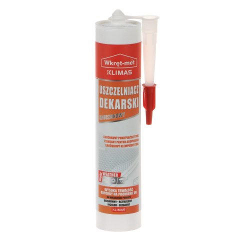 USZCZELNIACZ DEKARSKI UDK-310-BB KARTUSZ 310 ml BEZBARWNY WKRĘT-MET KLIMAS USZCZELNIACZ DEKARSKI UDK-310-BB KARTUSZ 310 ml BEZBARWNY WKRĘT-MET KLIMAS