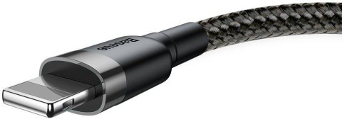 KABEL USB-A / Lightning iPhone Baseus Cafule CALKLF-BG1 100cm Apple 2.4A CZARNO-SZARY W OPLOCIE KABEL USB-A / Lightning iPhone Baseus Cafule CALKLF-BG1 100cm Apple 2.4A CZARNO-SZARY W OPLOCIE