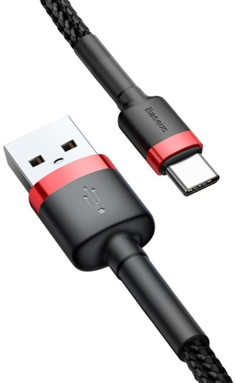KABEL USB-A / USB-C Baseus Cafule CATKLF-B91 100cm 3A QC 3.0 CZARNO-CZERWONY W OPLOCIE KABEL USB-A / USB-C Baseus Cafule CATKLF-B91 100cm 3A QC 3.0 CZARNO-CZERWONY W OPLOCIE