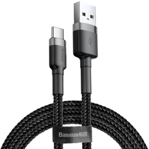 KABEL USB-A / USB-C Baseus Cafule CATKLF-CG1 200cm 2A QC 3.0 CZARNO-SZARY W NYLONOWYM OPLOCIE KABEL USB-A / USB-C Baseus Cafule CATKLF-CG1 200cm 2A QC 3.0 CZARNO-SZARY W NYLONOWYM OPLOCIE