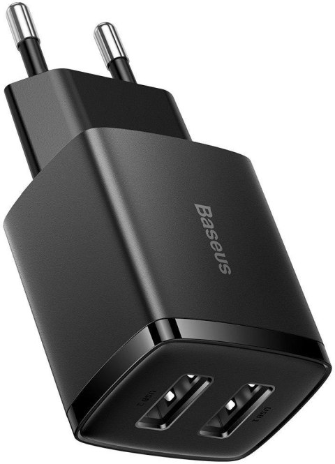 ŁADOWARKA SIECIOWA Baseus Compact Charger CCXJ010201 10.5W 2x USB-A CZARNA ŁADOWARKA SIECIOWA Baseus Compact Charger CCXJ010201 10.5W 2x USB-A CZARNA