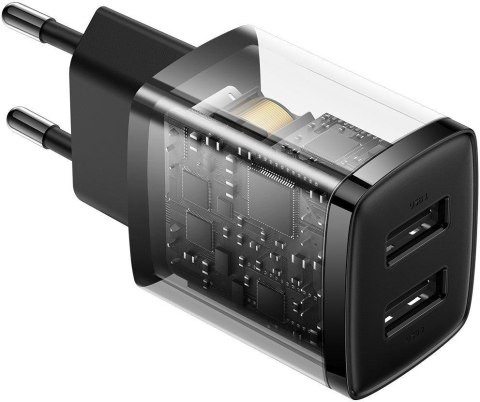 ŁADOWARKA SIECIOWA Baseus Compact Charger CCXJ010201 10.5W 2x USB-A CZARNA ŁADOWARKA SIECIOWA Baseus Compact Charger CCXJ010201 10.5W 2x USB-A CZARNA