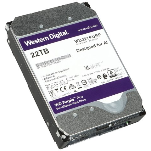 DYSK DO REJESTRATORA HDD-WD221PURP 22TB 24/7 WESTERN DIGITAL DYSK DO REJESTRATORA HDD-WD221PURP 22TB 24/7 WESTERN DIGITAL
