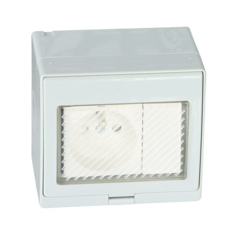 GNIAZDO NATYNKOWE POJEDYNCZE Z ŁĄCZNIKIEM ATLO-S1IP5-SW 220 ... 240 V 10 A ATLO GNIAZDO NATYNKOWE POJEDYNCZE Z ŁĄCZNIKIEM ATLO-S1IP5-SW 220 ... 240 V 10 A ATLO