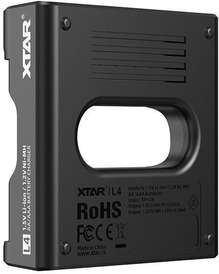 Ładowarka do akumulatorów R03 / AAA oraz R6 / AA Li-ion 1,5V / NiMH Xtar L4 Ładowarka do akumulatorów R03 / AAA oraz R6 / AA Li-ion 1,5V / NiMH Xtar L4