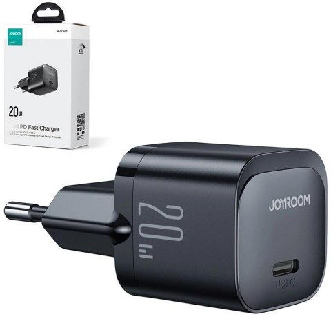 Mini ładowarka sieciowa Joyroom JR-TCF02 20W PD 3.0 QC 3.0 1x USB-C czarna Mini ładowarka sieciowa Joyroom JR-TCF02 20W PD 3.0 QC 3.0 1x USB-C czarna
