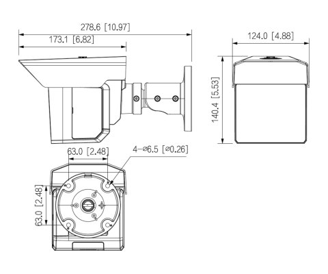 POTRÓJNA KAMERA IP IPC-MFW5241T2-E3-ASE-0360/1200/2500B WizMind 3 x 1080p 3.6 mm + 12 mm + 25 mm DAHUA
