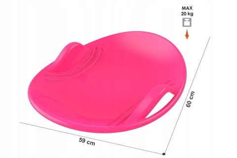 Plastikowe sanki duży ślizg czerwony Plastikowe sanki duży ślizg czerwony
