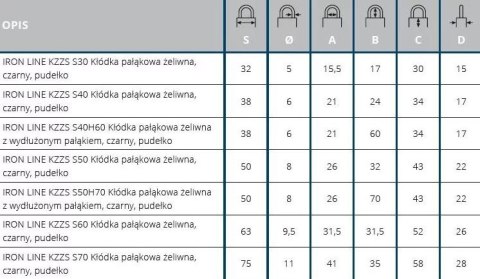 KŁÓDKA PAŁĄKOWA ŻELIWNA CZARNY IRON LINE KZZS S40H60