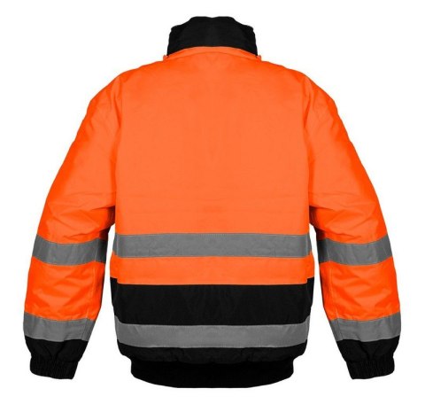 KURTKA ROBOCZA OSTRZEGAWCZA OCIEPLANA POMARAŃCZOWA ROZM. XL KURTKA ROBOCZA OSTRZEGAWCZA OCIEPLANA POMARAŃCZOWA ROZM. XL