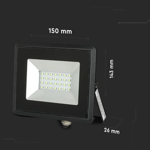 Projektor LED V-TAC 20W SMD E-Series Czarny VT-4021 Kolor Zielony Projektor LED V-TAC 20W SMD E-Series Czarny VT-4021 Kolor Zielony
