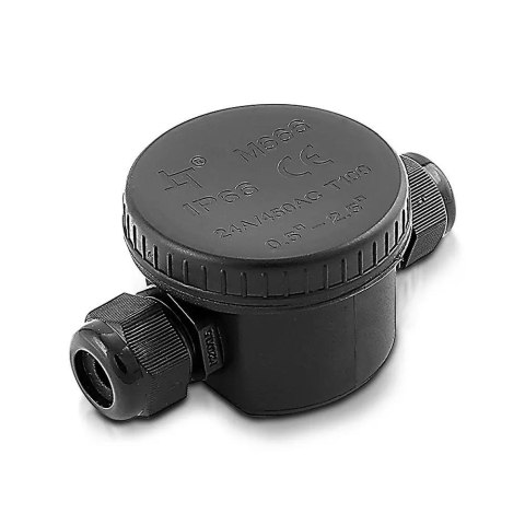 Puszka Złączka Mufa Hermetyczna 2x3Pin Czarna 24A AC:450V Średnica przewodu 5-9mm IP66 V-TAC VT-881 Puszka Złączka Mufa Hermetyczna 2x3Pin Czarna 24A AC:450V Średnica przewodu 5-9mm IP66 V-TAC VT-881
