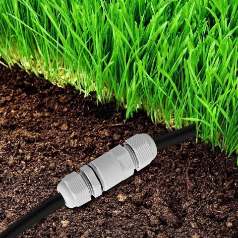 Złączka Mufa Hermetyczna 2x3Pin Biała Średnica przewodu 4-6,5mm IP68 V-TAC VT-792 Złączka Mufa Hermetyczna 2x3Pin Biała Średnica przewodu 4-6,5mm IP68 V-TAC VT-792