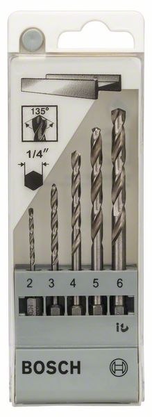 ZESTAW WIERTEŁ HEX DO METALU 2,3,4,5,6MM BOSCH