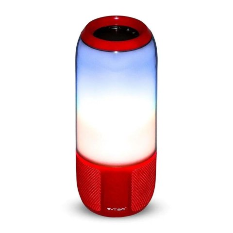 Bezprzewodowy inteligentny głośnik LED V-TAC z technologią Bluetooth 2x3W USB Micro SD Czerwony VT-7456 Bezprzewodowy inteligentny głośnik LED V-TAC z technologią Bluetooth 2x3W USB Micro SD Czerwony VT-7456