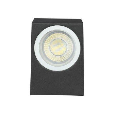 Kinkiet Ścienny V-TAC GU10 Aluminium Kwadrat Czarny W Dół IP44 VT-7651