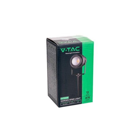Oprawa Gruntowa Ogrodowa Wbijana LED V-TAC 12W Czarna VT-857 Kolor Zielony 720lm