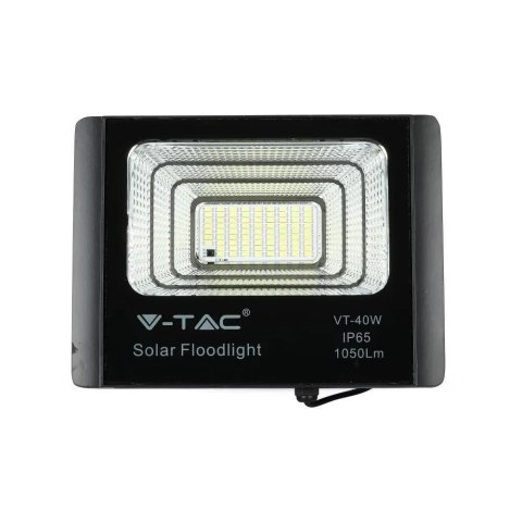 Projektor LED Solarny V-TAC 16W Czarny IP65, Pilot, Timer VT-40W 6000K 1050lm Projektor LED Solarny V-TAC 16W Czarny IP65, Pilot, Timer VT-40W 6000K 1050lm