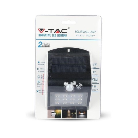 Projektor Solarny 1.5W LED Czarny V-TAC VT-767-2 4000K 220lm Projektor Solarny 1.5W LED Czarny V-TAC VT-767-2 4000K 220lm