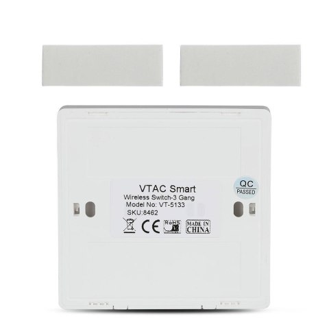 Przełącznik Bezprzewodowy Potrójny IP54 do SKU 8458, 8459 V-TAC VT-5133 Przełącznik Bezprzewodowy Potrójny IP54 do SKU 8458, 8459 V-TAC VT-5133