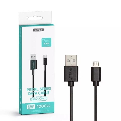 Przewód Micro USB V-TAC 1M Czarny Seria Pearl VT-5301 Przewód Micro USB V-TAC 1M Czarny Seria Pearl VT-5301