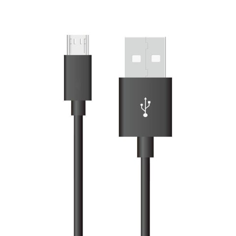 Przewód Micro USB V-TAC 1M Czarny Seria Srebrna VT-5321 Przewód Micro USB V-TAC 1M Czarny Seria Srebrna VT-5321