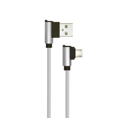 Przewód Micro USB V-TAC 1M Szary Wtyk Kątowy Seria Diamond VT-5361 Przewód Micro USB V-TAC 1M Szary Wtyk Kątowy Seria Diamond VT-5361