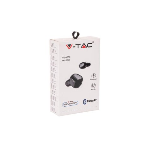 Słuchawka douszna Bluetooth 55mAh Czarna V-TAC VT-6500 Słuchawka douszna Bluetooth 55mAh Czarna V-TAC VT-6500