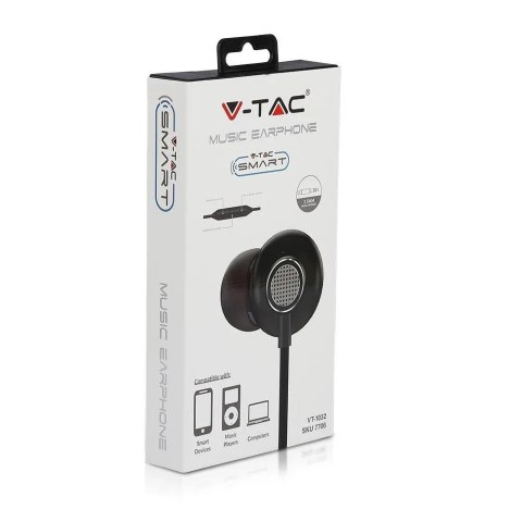 Słuchawki Jack 3,5mm V-TAC Szare V-TAC VT-1032 Słuchawki Jack 3,5mm V-TAC Szare V-TAC VT-1032