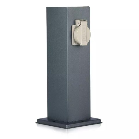 Słupek Ogrodowy V-TAC 2 Gniazda 30cm 2x16A 3600W IP44 Grafit VT-1155-1 Słupek Ogrodowy V-TAC 2 Gniazda 30cm 2x16A 3600W IP44 Grafit VT-1155-1