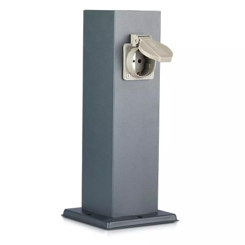 Słupek Ogrodowy V-TAC 2 Gniazda 30cm 2x16A 3600W IP44 Grafit VT-1155-1 Słupek Ogrodowy V-TAC 2 Gniazda 30cm 2x16A 3600W IP44 Grafit VT-1155-1